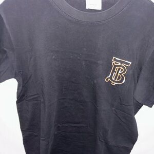 Black Kids T-Shirt with Orange Logo